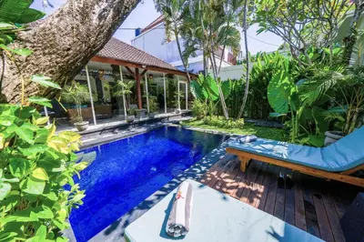 a pool in the backyard of a house at Villa CONOR - LEGIAN - SEMINYAK - 2 Bedroom 2 Bathroom Villa - Great Location in Seminyak