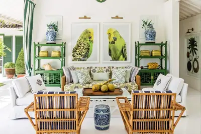 a living room with a couch and chairs at Pineapple Hill 4 Bed Luxury in Seminyak