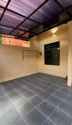 a large empty room with a purple ceiling at Villa Kinandari Bukit Jimbaran in Jimbaran