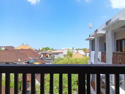 a view from the balcony of a house at Tama Seminyak Town House in Kerobokan