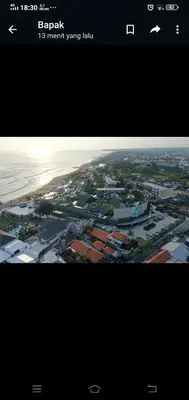 a view of a city from an airplane at Apartment Wayan in Canggu
