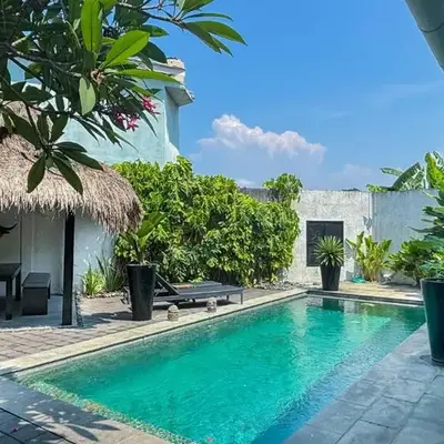 Villa Ruku-Ruku - Modern 1BR Villa with AC Living Room & Private Pool - French Style Interior