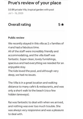 a screenshot of a cell phone of a text message at Lepa Villa, Oasis in Legian in Seminyak