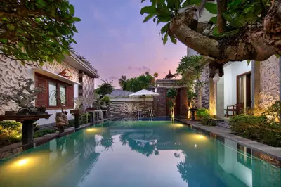an image of a swimming pool in a villa at Jineswari Kuta by Kamara in Kuta