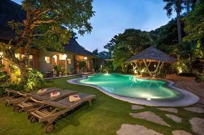 an image of a swimming pool at a resort at Villa Lio - Tropical Escape in Canggu in Canggu