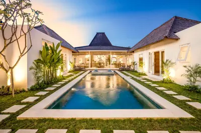 a swimming pool in the backyard of a house at Villa Passion by Alfred in Bali in Seminyak