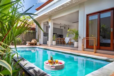 an image of a swimming pool in a villa at Sundaze 1 - Private Vila in Canggu with Huge Pool in Kerobokan