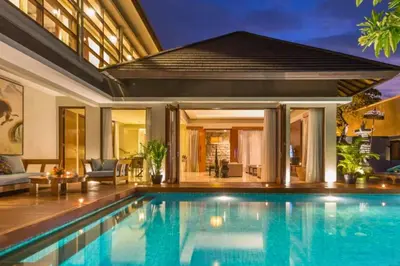 a swimming pool in a villa at Luxury 3 BR Private Pool Villa in Seminyak