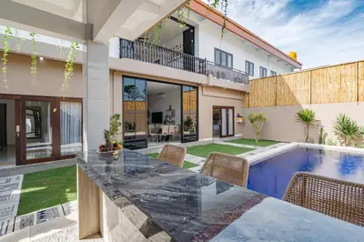 an image of a house with a swimming pool at Villa Crystal 9b in Seminyak