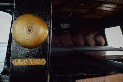 a wooden knob on the side of a boat at Floating Hotel SALTWATER COWBOYS in Kuta