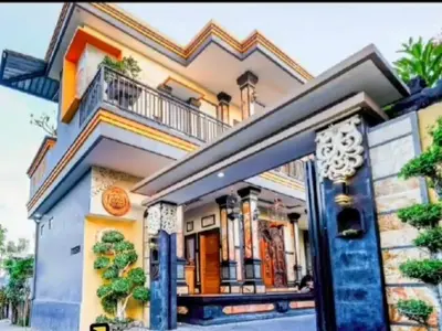 a rendering of a house at Kubu Alvian Guest House in Seminyak