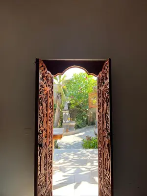 an entrance to a room with an open door at Pondok Ledog 02 in Jimbaran
