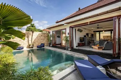 a swimming pool in the backyard of a house at 2 Bedroom private Pool Seminyak in Seminyak