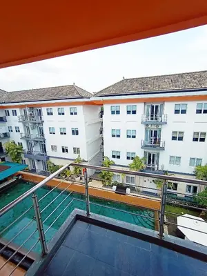 a view from the balcony of a building at Harris Hotel & Residences Kuta in Kuta