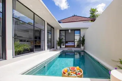 an image of a swimming pool in a house at Letto 2 - Amazing 2BR Villa in Canggu with Private Pool in Canggu