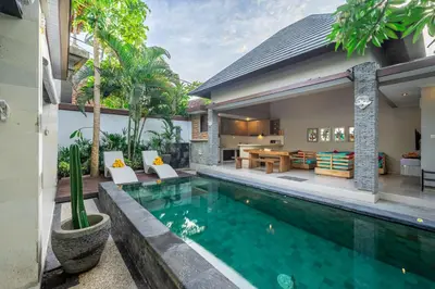 an image of a swimming pool in a villa at Q LO 1 , Seminyak in Seminyak