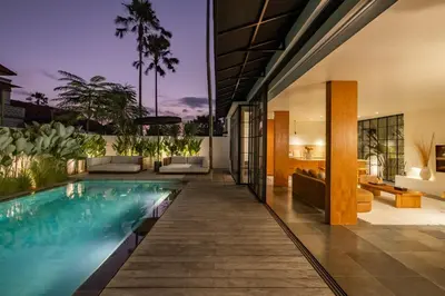 an image of a swimming pool in a house at The Fernweh Umalas in Canggu