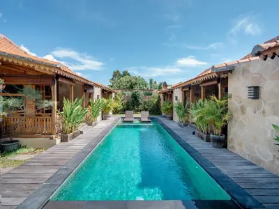 an image of a swimming pool in a villa at Bale Bali Batubelig by ARM Hospitality in Canggu