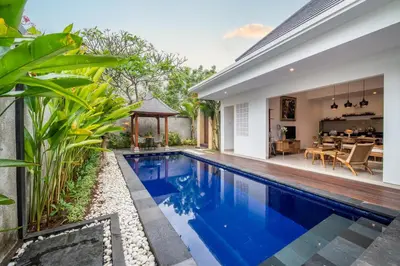 an image of a swimming pool in a villa at Arts Biyu Villa Two-Bedroom with Private Pool Kuta in Seminyak