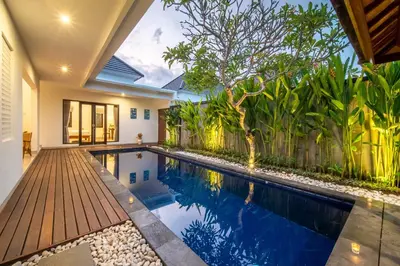 an image of a swimming pool in a villa at Arts Biyu Villa Two-Bedroom with Private Pool Kuta in Seminyak