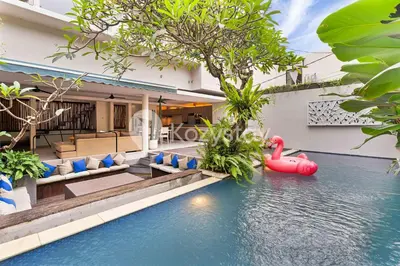 an image of a swimming pool in a villa at Bamila Villa by Kozystay - Umalas in Canggu