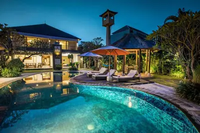 an image of a swimming pool in a villa at Villa Tantri in Kerobokan