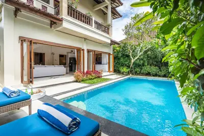 a swimming pool in the backyard of a villa at Tropical Villas - 2 Bed & 3 Bed in Kerobokan