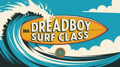 a surfboard riding a wave in the ocean at inadreadboy surfclass in Legian