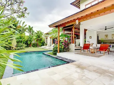 an image of a villa with a swimming pool at Villa Shanti, Sitara Villa Group in Seminyak