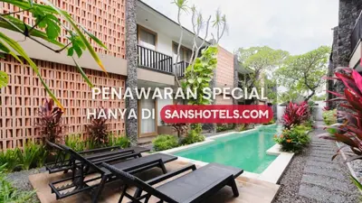 a villa with a swimming pool at pere waanan speciality apartment at Sans Vibes Astana Residence Seminyak in Seminyak