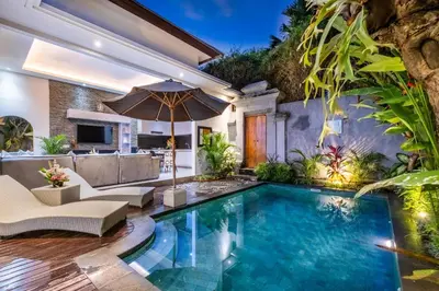 an image of a swimming pool in a house at Villa Rama by JB Villas in Seminyak