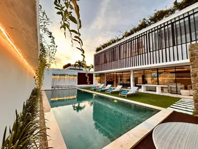 an image of a swimming pool in a house at Villa Kawis Seminyak in Seminyak