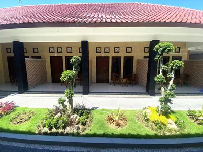 a model of a house with a garden at Bidadari Homestay Nusa Dua in Nusa Dua