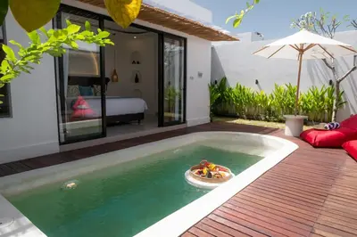 a pool in the backyard of a villa at Villa Grace a 2BR Retreat with private pool in Seminyak