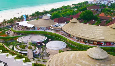 an aerial view of a resort with the beach at SH Hotel - 20 Second to the Bach by Micky Studio R in Legian