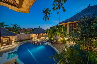 an image of a villa with a swimming pool at Villa Wibisana Beachside Luxury in Seminyak in Seminyak