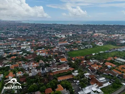 an aerial view of a city with houses at Serayu Mertanadi by Bukit Vista in Seminyak