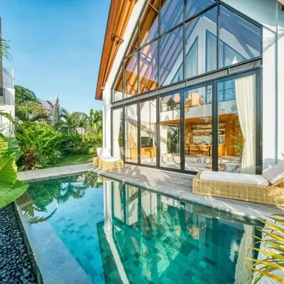 New! Designer Arch Villa with pool near Seminyak