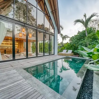 New Tranquil Jungle View Villa in Kerobokan