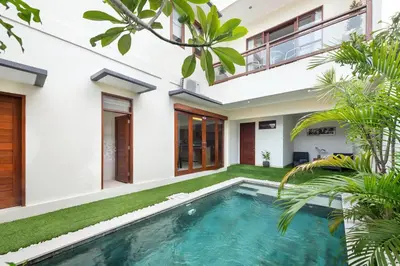 an image of a swimming pool in a villa at 5 Reviews, Huge Savings Best Locale In Seminyak in Badung