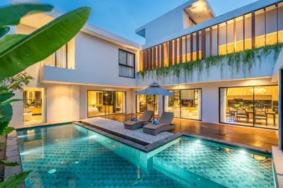 an image of a house with a swimming pool at Villa Narda Seminyak by Nagisa Bali in Legian