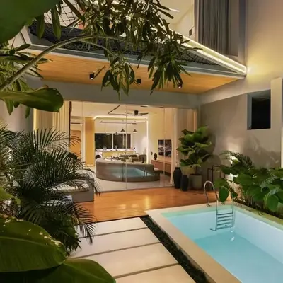 Modern 2BR Design Haven with green views