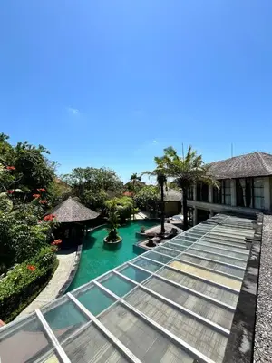 a view of the pool at the resort at Bumahan Villa in Seminyak