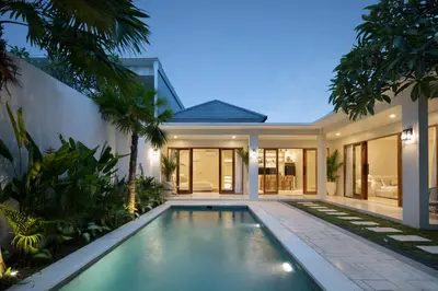 an image of a swimming pool in a villa at Alegria De La Casa Seminyak in Seminyak