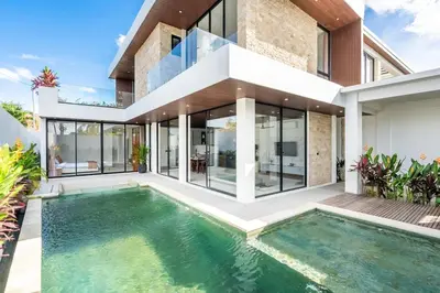 an image of a house with a swimming pool at New Villa 3BR Umalas Pool Near Seminyak and Canggu in Canggu