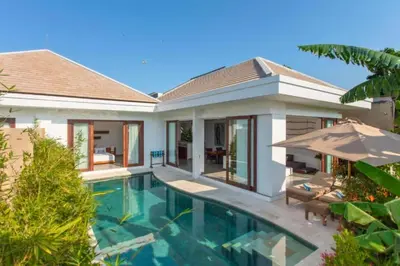 an image of a villa with a swimming pool at Orvala Comfortable 2 BR Private Pool Villa in Seminyak