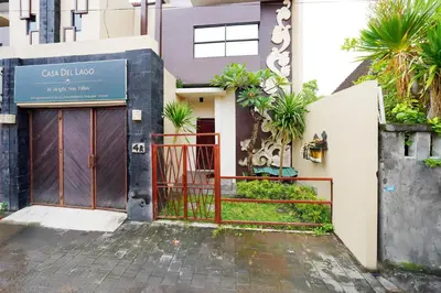 a house with a gate in front of it at 3 Bedrooms Villa with Pool WEST SANUR - Casa Del Lago in Sanur