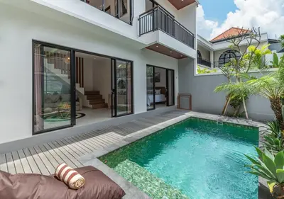 an image of a swimming pool in a house at Villa Delila in Canguu in Canggu