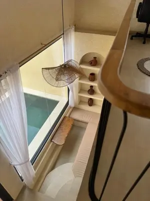 an overhead view of a small room with a window at LoftStyle Villa with nice Private Plunge Pool in Kerobokan
