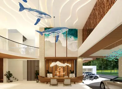 a rendering of the lobby of a building at THE SAND Suites & Villas in Ngurah Rai International Airport